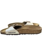 Birkenstock Σανδάλια Slide Διπλό Λουράκι Cream Δερμάτινα Unisex EU 37