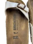 Birkenstock Σανδάλια Slide Διπλό Λουράκι Cream Δερμάτινα Unisex EU 37
