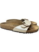 Birkenstock Σανδάλια Slide Διπλό Λουράκι Cream Δερμάτινα Unisex EU 37