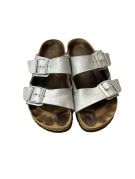 BIRKENSTOCK SANDALS MINIMAL SILVER UNISEX PRE OWNED EU 39