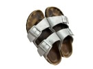 BIRKENSTOCK SANDALS MINIMAL SILVER UNISEX PRE OWNED EU 39