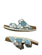 BIRKENSTOCK SLIDES GRAPHIC OFF WHITE UNISEX PRE OWNED EU 36
