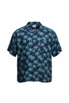 BLUE HARBOUR CAMICIA HAWAIIANA TROPICAL NAVY UOMO PRE OWNED L