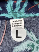 BLUE HARBOUR CAMICIA HAWAIIANA TROPICAL NAVY UOMO PRE OWNED L