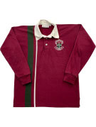 BOB STEWART RUGBY SHIRT CLASSIC BURGUNDY MENS PRE OWNED M