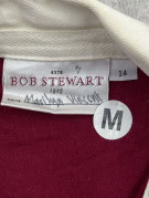 BOB STEWART RUGBY SHIRT CLASSIC BURGUNDY MENS PRE OWNED M