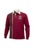 BOB STEWART RUGBY SHIRT CLASSIC BURGUNDY MENS PRE OWNED M