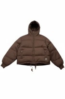 BOMB BOOGIE PADDED JACKET VINTAGE ΜΕ ΚΟΥΚΟΥΛΑ ΚΑΦΕ ΓΥΝΑΙΚΕΙΟ M