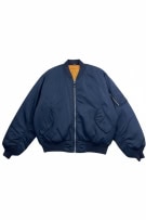 BOMBER JACKET VINTAGE ΜΠΛΕ ΑΝΔΡΙΚΟ M