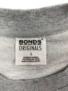 BONDS ORIGINALS Felpa casual tinta unita grigia da uomo L