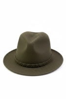 BORSALINO ΚΑΠΕΛΟ FEDORA ΚΛΑΣΙΚΟ OLIVE UNISEX PRE OWNED
