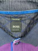 BOSS HUGO BOSS ΜΠΛΟΥΖΑ POLO ΜΑΚΡΥΜΑΝΙΚΗ REGULAR FIT PIMA COTTON ΜΩΒ ΑΝΔΡΙΚΟ XL