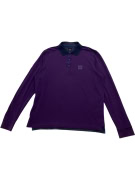 BOSS HUGO BOSS ΜΠΛΟΥΖΑ POLO ΜΑΚΡΥΜΑΝΙΚΗ REGULAR FIT PIMA COTTON ΜΩΒ ΑΝΔΡΙΚΟ XL