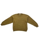 BOSS HUGO BOSS Pullover in maglia vintage con logo kaki da uomo L