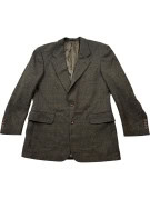 BOSS HUGO BOSS BLAZER CLASSIC TWEED OLIVE BROWN UOMO PRE OWNED M