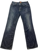 BOSS HUGO BOSS JEANS WASHED DARK BLUE MEN PRE OWNED M