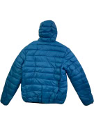 BOSS PUFFER JACKET WITH HOOD LOGO BLUE UNISEX M