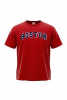 BOSTON GRAPHIC TEE COLLEGIATE ΚΟΚΚΙΝΟ UNISEX PRE OWNED