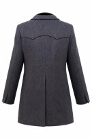 VINTAGE COAT 90S  GREY PLAID WOMEN PRE OWNED