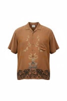 [BRAND] RETRO SHIRT BROWN MEN PRE OWNED XL
