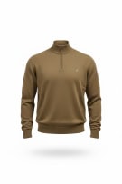 Brooksfield Torino Half-Zip Knit Camel Men’s 3XL