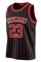 BSKT CHICAGO 23 JORDAN MAGLIA STILE VINTAGE NERO/ROSSO UOMO M
