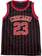 BSKT CHICAGO 23 JORDAN MAGLIA STILE VINTAGE NERO/ROSSO UOMO M