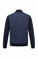 BUGATTI KNIT HALF ZIP PULLOVER BLUE MEN PRE OWNED S