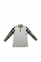 BURBERRY BRIT POLO SHIRT CLASSIC OFF WHITE MENS PRE OWNED M