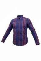 BURBERRY BRIT ΠΟΥΚΑΜΙΣΟ CLASSIC CHECK NAVY ΡΟΖ ΑΝΤΡΙΚΟ PRE OWNED S