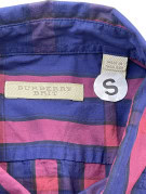 BURBERRY BRIT ΠΟΥΚΑΜΙΣΟ CLASSIC CHECK NAVY ΡΟΖ ΑΝΤΡΙΚΟ PRE OWNED S