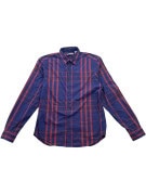BURBERRY BRIT ΠΟΥΚΑΜΙΣΟ CLASSIC CHECK NAVY ΡΟΖ ΑΝΤΡΙΚΟ PRE OWNED S