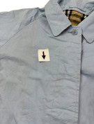 BURBERRY 90s RAINCOAT MINIMAL LIGHT BLUE MENS PRE OWNED