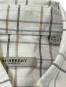 BURBERRY LONDON ΚΟΝΤΟΜΑΝΙΚΟ ΠΟΥΚΑΜΙΣΟ CLASSIC CHECK CREAM ΑΝΤΡΙΚΟ PRE OWNED S