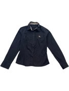 BURBERRY LONDON SHIRT CLASSIC NAVY WOMENS PRE OWNED XS