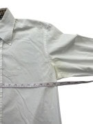 BURBERRY LONDON SHIRT MINIMAL OFF WHITE MENS PRE OWNED M