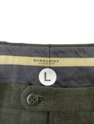 BURBERRY LONDON TAILORED TROUSERS CLASSIC OLIVE MENS PRE OWNED L