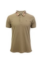 BURBERRY POLO SHIRT CLASSIC BEIGE MEN PRE OWNED L