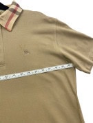 BURBERRY POLO SHIRT CLASSIC BEIGE MEN PRE OWNED L