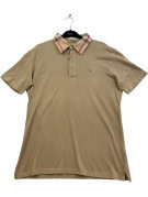 BURBERRY POLO SHIRT CLASSIC BEIGE MEN PRE OWNED L