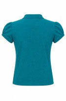 BURBERRY POLO SHIRT MINIMAL TURQUOISE ΓΥΝΑΙΚΕΙΟ PRE OWNED S
