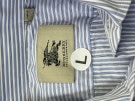 BURBERRY SHIRT STRIPED BLUE MEN PRE OWNED L