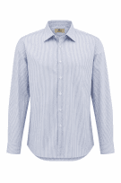 BURBERRY SHIRT STRIPED BLUE MEN PRE OWNED L