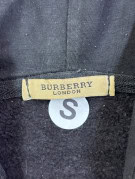BURBERRY FELPA ZIP CON CAPPUCCIO GRAPHIC NERA DONNA PRE OWNED S