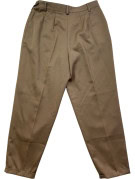 BURBERRYS OF LONDON PLEATED TROUSERS VINTAGE BEIGE MENS PRE OWNED XL