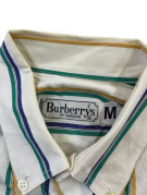 BURBERRYS CAMICIA VINTAGE A RIGHE OFF WHITE UOMO PRE OWNED M