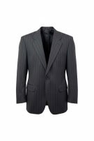 BURBERRYS BLAZER CLASSICO PINSTRIPE CHARCOAL UOMO PRE OWNED L
