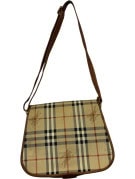 BURBERRYS ΤΣΑΝΤΑ ΩΜΟΥ VINTAGE CHECK ΜΠΕΖ ΚΑΦΕ ΓΥΝΑΙΚΕΙΟ PRE OWNED