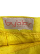 BYBLOS LINEN MINI SKIRT VINTAGE NO LOGO YELLOW WOMEN'S S