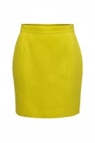 BYBLOS LINEN MINI SKIRT VINTAGE NO LOGO YELLOW WOMEN'S S
